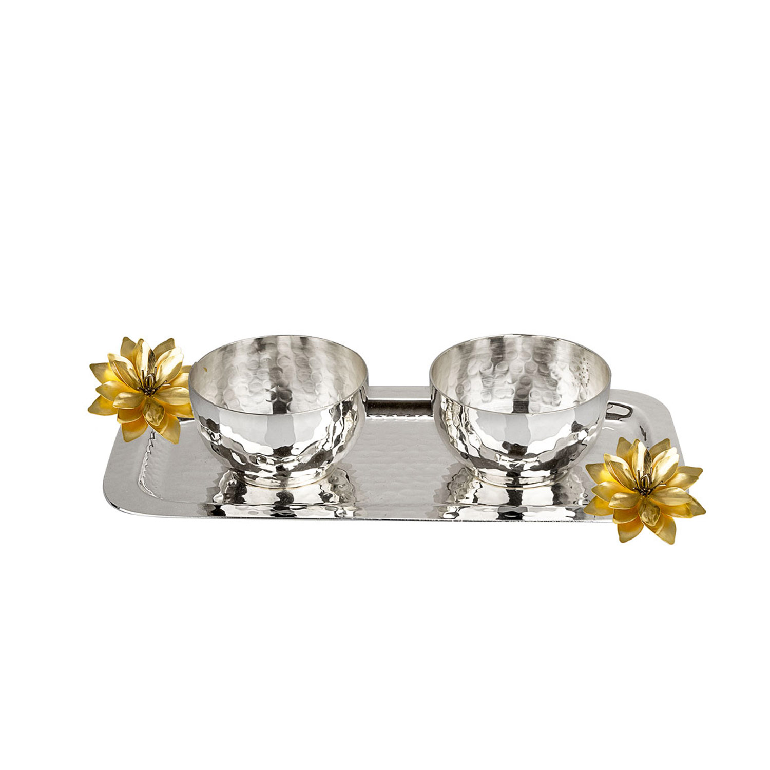 İki Kaseli Tepsi içinde Çerezlik 