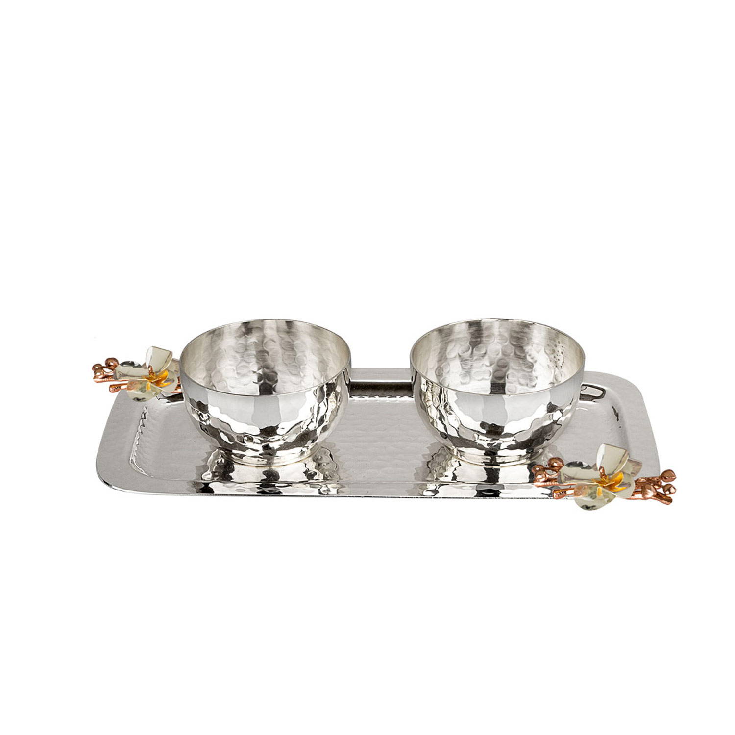 İki Kaseli Tepsi içinde Çerezlik 