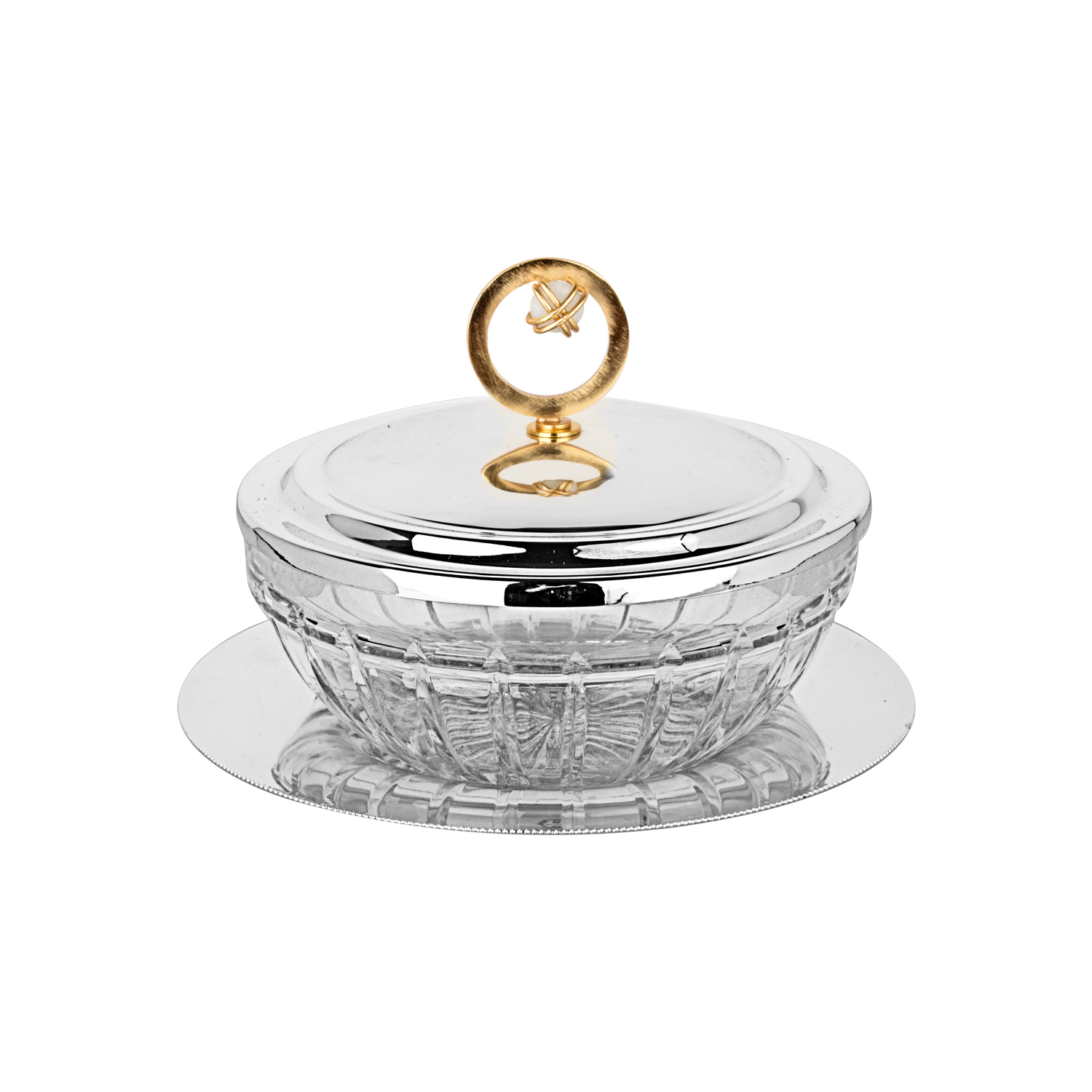 Charm Kapaklı Cam Kase 14cm