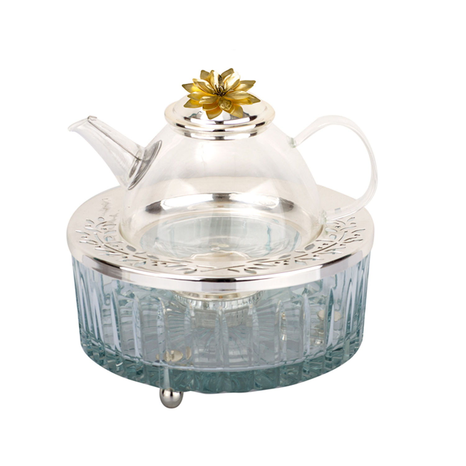 Lotus Cam Isıtıcılı Demlik 25cm