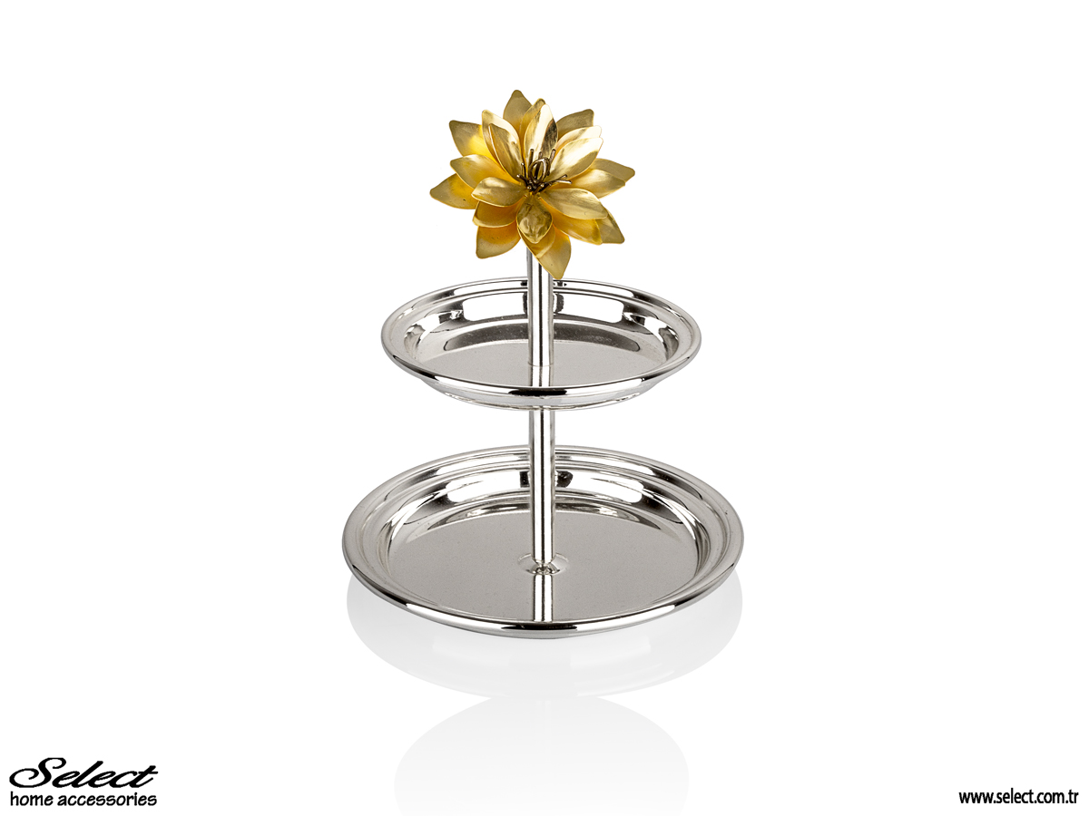 Lotus İki Katlı Kurabiyelik 12x16cm