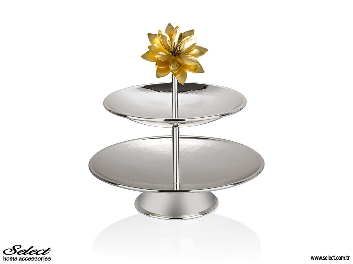 Lotus İki Katlı Kurabiyelik 18x25cm