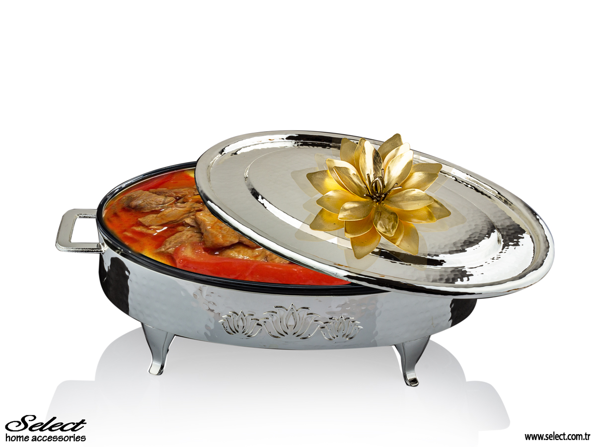 Lotus Oval Giydirmeli Fırın Kabı 24x35cm