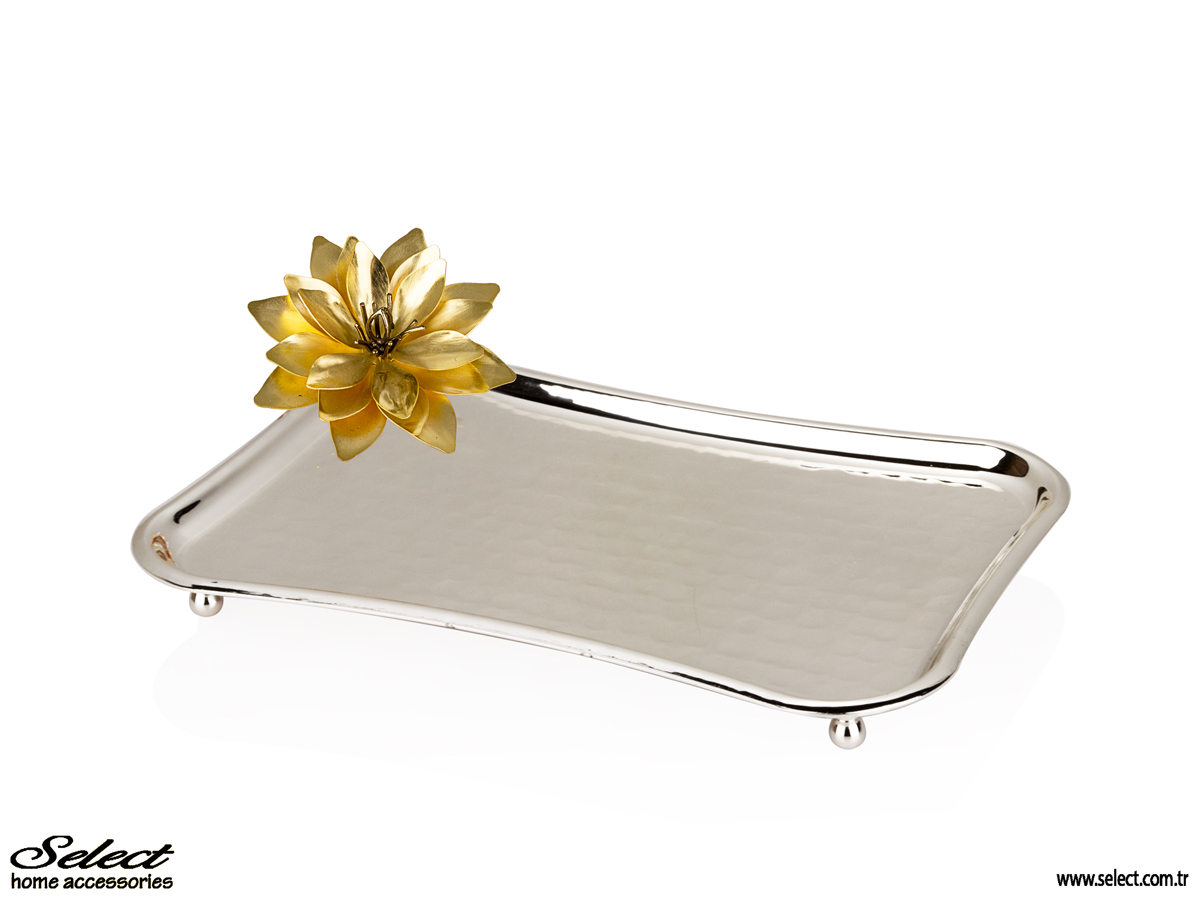 Lotus Tek Kişilik Kahve Tepsisi 21x14 cm