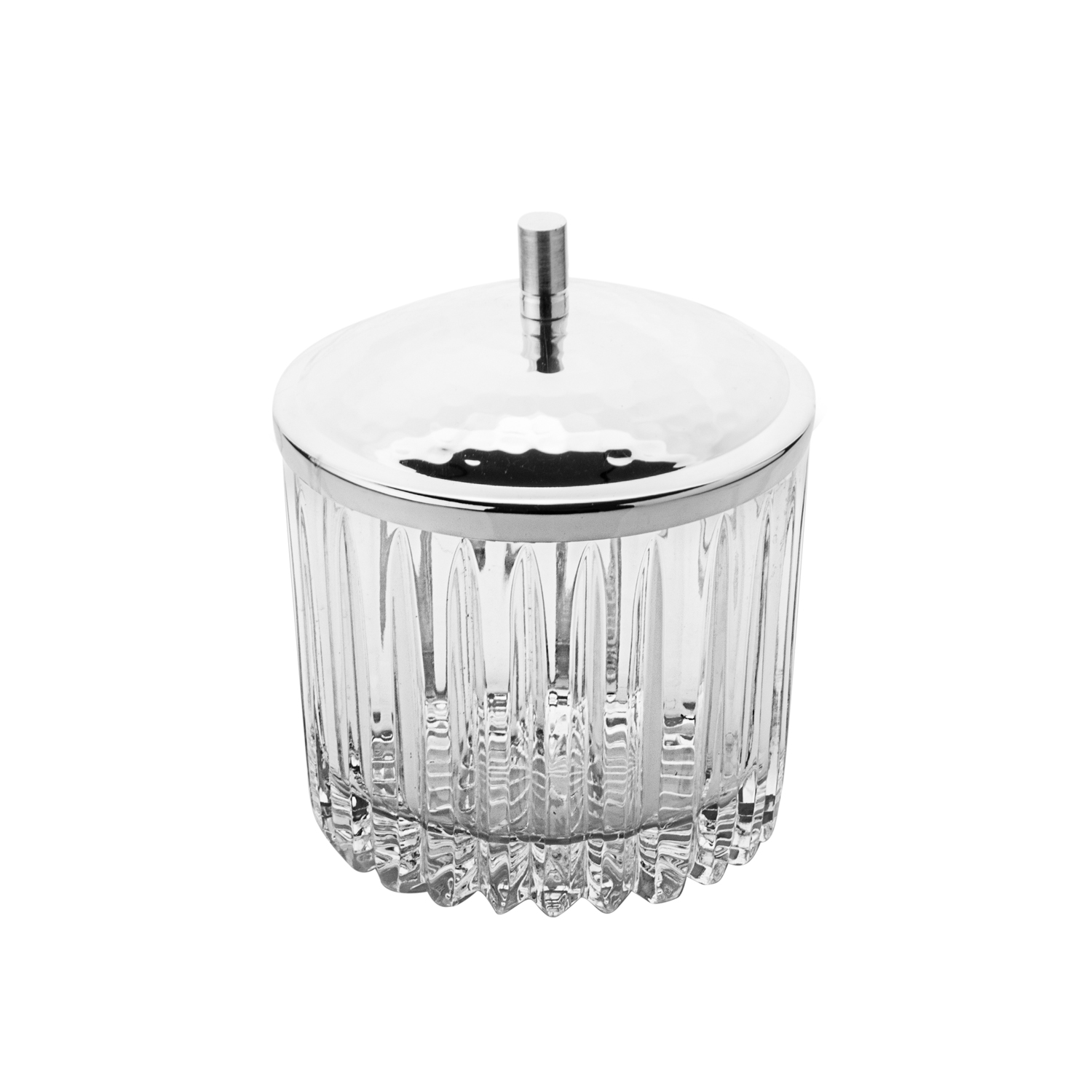 Modena I  Kapaklı Cam Silindir Kase 14cm