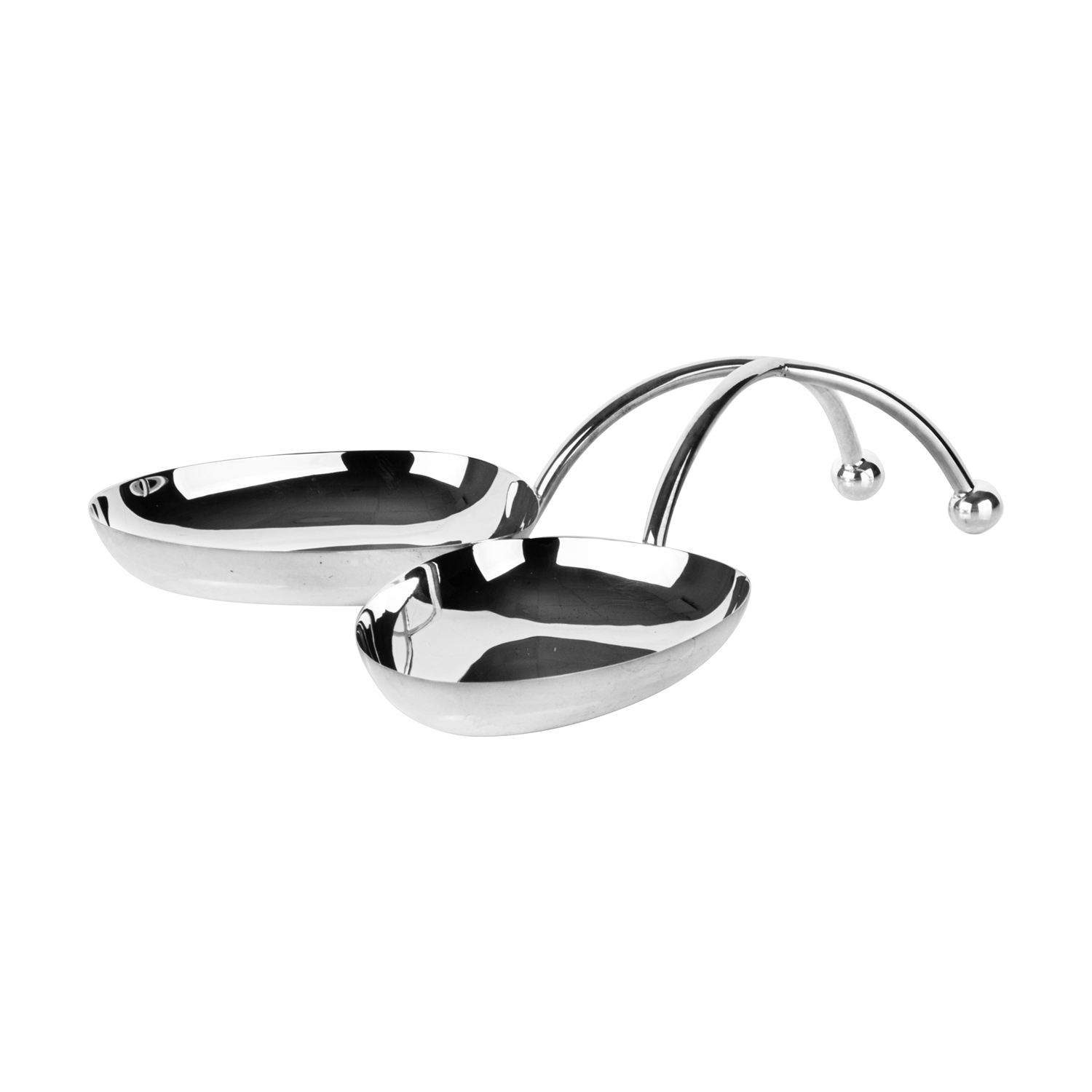 Modena II Gümüş İkili Çerezlik 29x35cm