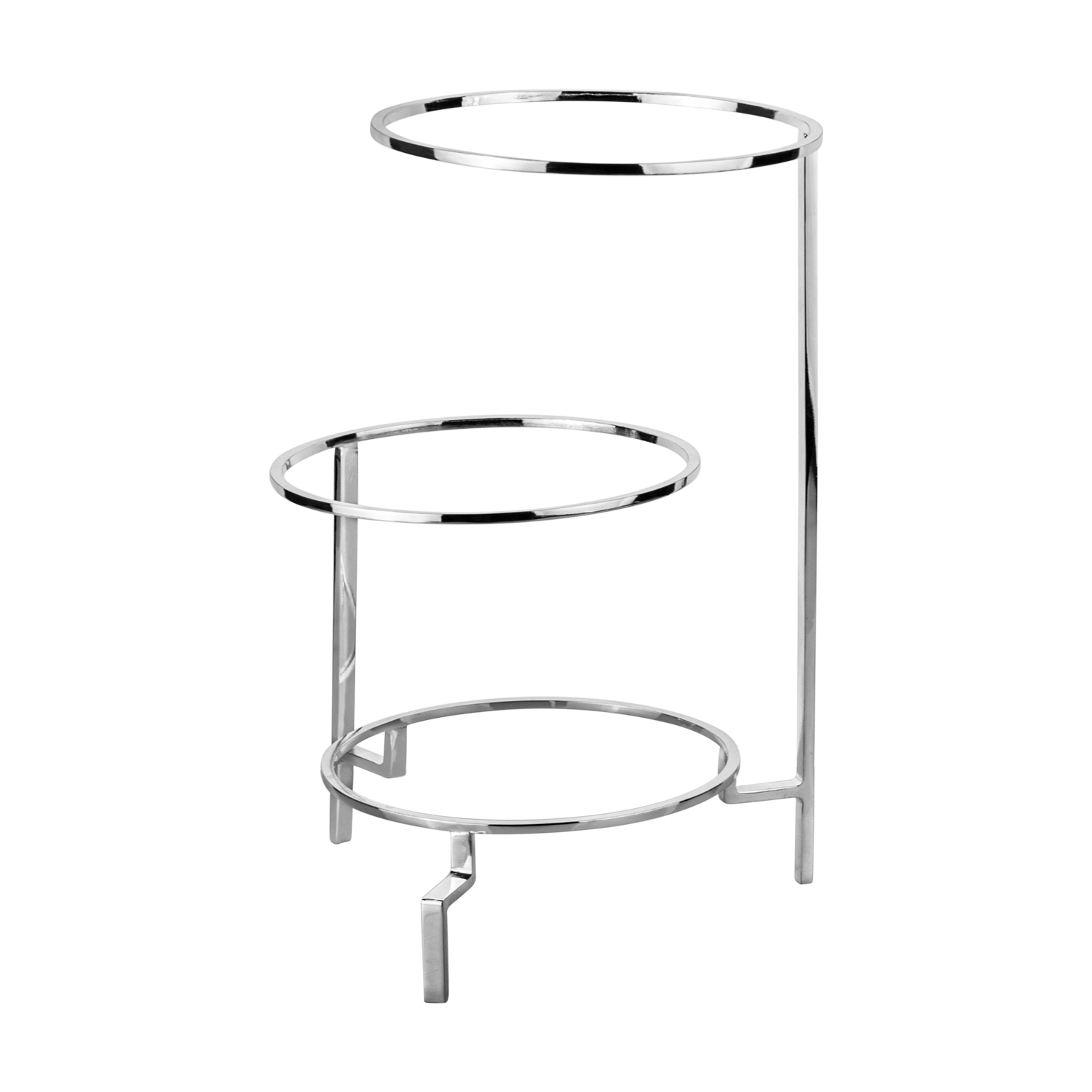 Modena II Gümüş 3 Katlı Tabak Standı 19cm